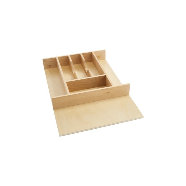 Rev-A-Shelf Rev-A-Shelf - Short Trim-to-Fit Wooden Cutlery Tray Insert Utensil Organizer for Kitchen Cabinet Drawers 4WCT-1